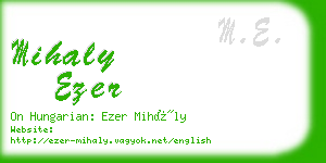 mihaly ezer business card